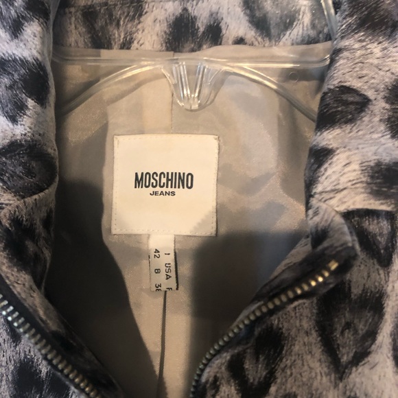 MOSCHINO VINTAGE HEART BLAZER very very rare! Size-8 Italian-42 Black/White - Picture 8 of 8